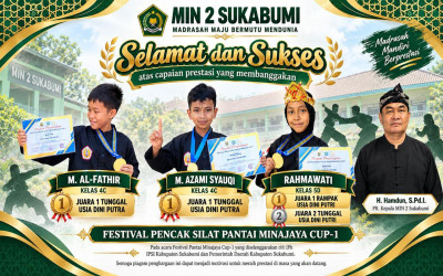 Siswa MIN 2 Sukabumi Borong Prestasi pada Festival Pencak Silat Pantai Minajaya Cup-1