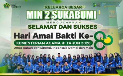 MIN 2 Sukabumi Ikuti Upacara Hari Amal Bakti ke-80 Tingkat Eks Kewedanaan Jampang Kulon